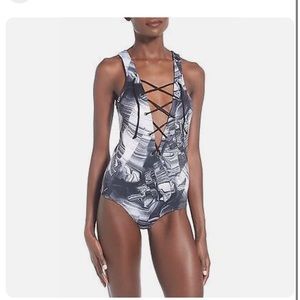 Madison & Berkeley Lace Up Bodysuit. Never worn!